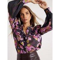 River Island Embellished Printed Shirt - Purple
