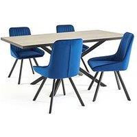 Very Home Oslo 180Cm Rectangular Dining Table & 4 Marlow Chairs