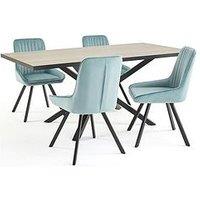 Very Home Oslo 180Cm Rectangular Dining Table & 4 Marlow Chairs