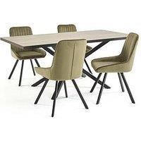 Very Home Oslo 180Cm Rectangular Dining Table & 4 Marlow Chairs