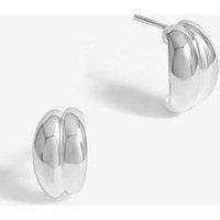 Simply Silver Sterling Silver 925 Polished Double Row Ridge Drop Earrings