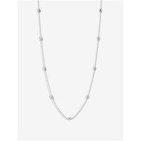Simply Silver Sterling Silver 925 Polished Textured Nugget Chain Necklace
