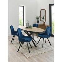 Very Home Oslo Extending 160-200Cm Dining Table & 4 Marlow Chairs