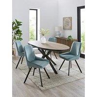 Very Home Oslo Extending 160-200Cm Dining Table & 4 Marlow Chairs