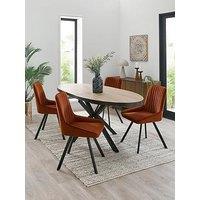 Very Home Oslo Extending 160-200Cm Dining Table & 4 Marlow Chairs