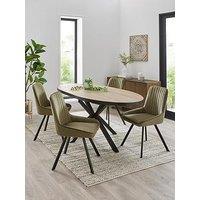 Very Home Oslo Extending 160-200Cm Dining Table & 4 Marlow Chairs