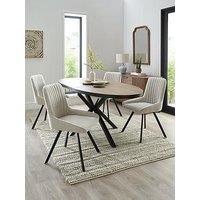Very Home Oslo Extending 160-200Cm Dining Table & 4 Marlow Boucle Chairs