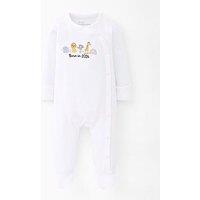 The Very Collection Unisex Born In 2026 Sleepsuit - White