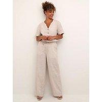 Cream Bellis Linen Trouser - Cream
