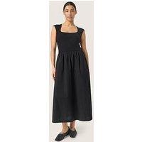 Soaked In Luxury Simone Phoebe Short Sleeve Midi Dress - Black