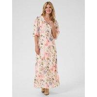 Cream Hailey Maxi Dress - Multi