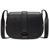 Kate Spade New York Nouveau Textured Leather Medium Saddle Bag - Black