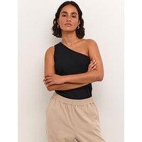 Kaffe Pia One Shoulder Top - Black