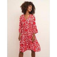 Kaffe Ellen Amber Dress - Red