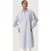 Soaked In Luxury Mimilou Short Sleeve Shirt Dress - White