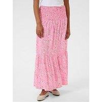 Kaffe Maxi Smock Skirt - Pink