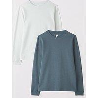 V By Very Boys 2 Pack Long Sleeve T-Shirts - Grey