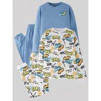 V By Very Boys 2 Pack Skate Pyjamas - Multi