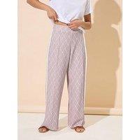 Pixiegirl Petite Jacquard Wide Leg Trouser - Pink
