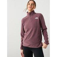 The North Face Women'S Glacier Fleece 1/4 Zip Jacket - Brown
