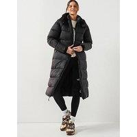 The North Face Womens Hydrenalite City Long Down Hooded Parka Jacket- Black