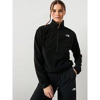 The North Face Women'S Glacier Fleece 1/2 Zip Short Jacket - Black