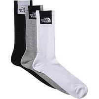 The North Face Unisex Sport Fine Box Cush Crew Sock 3 Pack - Multi