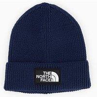 The North Face Unisex Logo Box Cuffed Beanie - Navy