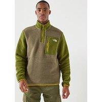 The North Face Men'S Yumiori 1/4 Zip Fleece Jacket - Green