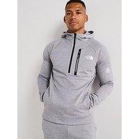 The North Face Men'S Mountain Athletics Fleece Hooded &Frac14; Zip - Grey