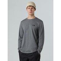 The North Face Men'S L/S Simple Dome Tee - Grey