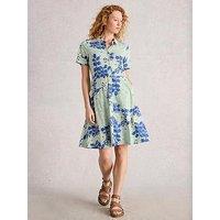 White Stuff Ria Jersey Shirt Dress - Blue
