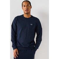 Ea7 Emporio Armani Train Visibility Small Logo Crew Sweatshirt - Blue