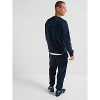 Ea7 Emporio Armani Train Visibility Small Logo Crew Tracksuit - Navy