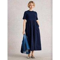 White Stuff Vera Broderie Dress - Navy