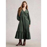White Stuff Phoebe Cord Dress - Green