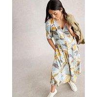 White Stuff Hazel Bias Cut Dress - Blue