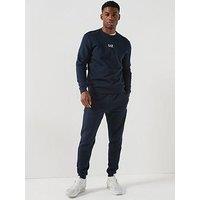 Ea7 Emporio Armani Core Id Crew Sweat Tracksuit - Navy