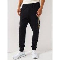 Ea7 Emporio Armani Train Logo Series Large Logo Joggers - Black