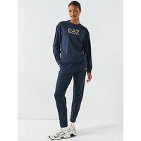 Ea7 Emporio Armani Crew Neck Sweater Tracksuit - Navy