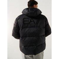 Ea7 Emporio Armani Mountain Polar Logo Padded Jacket - Black