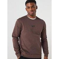 Ea7 Emporio Armani Core Id Logo Crew Sweatshirt - Brown