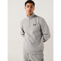 Ea7 Emporio Armani Core Id Logo 1/4 Zip Sweater - Grey