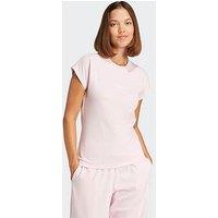 Adidas Sportswear Womens Essentials Linear Cotton T-Shirt - Pink