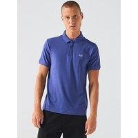 Ea7 Emporio Armani Train Visibility Small Logo Polo Shirt - Blue