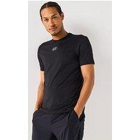 Ea7 Emporio Armani Tennis Pro Small Central Logo T-Shirt - Black