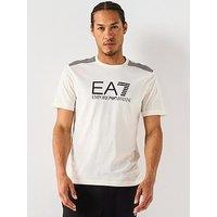 Ea7 Emporio Armani Train 7 Lines Large Logo T-Shirt - Beige