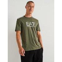 Ea7 Emporio Armani Train 7 Lines Large Logo T-Shirt - Green