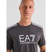 Ea7 Emporio Armani Train 7 Lines Large Logo T-Shirt - Grey