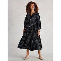 White Stuff Gina Midi Dress - Black